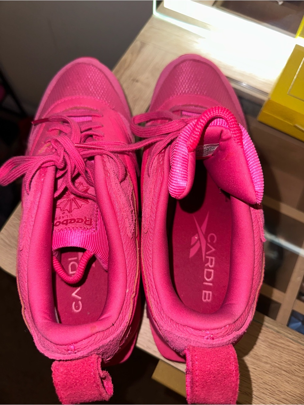 Reebok Cardi B Women's Athletic Sneakers in Hot Pink
